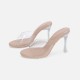 2024 new style thin heel sandals simple crystal transparent high heels women's sandals sexy fashionable outdoor European and American girl style