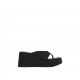 Cross-border foreign trade spicy girl flip-flops platform thick sole wedge strappy toe sandals silk texture women's outdoor sandals versatile