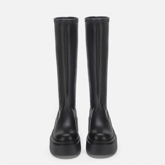 Women's thick-soled loafers, one-step-on, two-wear, platform soles, small leather shoes, height-increasing, British style, single shoes