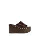 Cross-border foreign trade 2025 new style rivet animal print outdoor beach wood grain thick sole wedge one-strap sandals for men and women Cross-border foreign trade 2025 new style rivet animal print outdoor beach wood grain thick sole wedge one-strap sandals for men and women