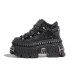 Skinny boots V-cut high boots for women, new autumn and winter style thick-soled high-heel riding boots, black high boots for short women Skinny boots V-cut high boots for women, new autumn and winter style thick-soled high-heel riding boots, black high boots for short women