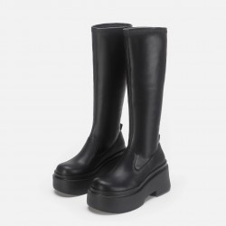 Women's thick-soled loafers, one-step-on, two-wear, platform soles, small leather shoes, height-increasing, British style, single shoes