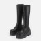 Women's thick-soled loafers, one-step-on, two-wear, platform soles, small leather shoes, height-increasing, British style, single shoes