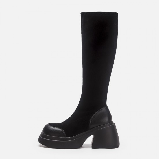Short boots for small women with high heels, thick sole stretchy boots, height-increasing, leg-hugging, slimming, sweet and cool Martin boots for women, breathable and thin Short boots for small women with high heels, thick sole stretchy boots, height-increasing, leg-hugging, slimming, sweet and cool Martin boots for women, breathable and thin
