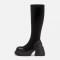 Short boots for small women with high heels, thick sole stretchy boots, height-increasing, leg-hugging, slimming, sweet and cool Martin boots for women, breathable and thin