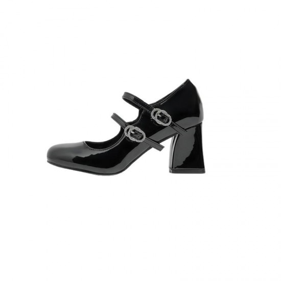 Small leather shoes for women, two-wear slip-on British style, thick-soled high-heel platform laced loafers for women, single shoes Small leather shoes for women, two-wear slip-on British style, thick-soled high-heel platform laced loafers for women, single shoes