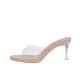 2024 new style thin heel sandals simple crystal transparent high heels women's sandals sexy fashionable outdoor European and American girl style