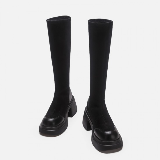 Short boots for small women with high heels, thick sole stretchy boots, height-increasing, leg-hugging, slimming, sweet and cool Martin boots for women, breathable and thin Short boots for small women with high heels, thick sole stretchy boots, height-increasing, leg-hugging, slimming, sweet and cool Martin boots for women, breathable and thin