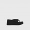 Cross-border foreign trade spicy girl flip-flops platform thick sole wedge strappy toe sandals silk texture women's outdoor sandals versatile