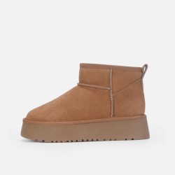 Winter new style thick sole height-increasing boots for women, thick sole long boots, mid-calf stretchy boots, suede slim boots