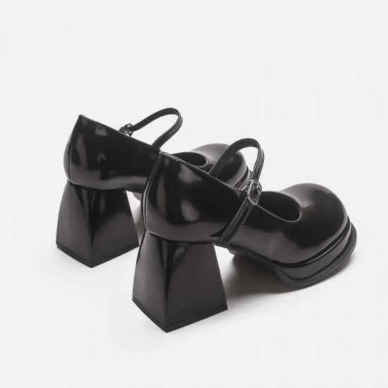 2023 spring new style high heels for women genuine leather retro school style thick heel single shoes black round head Mary Jane shoes Knee-high boots for women, no label version, suitable for petite women, spicy thick-soled elastic boots, height-increasi 2023 spring new style high heels for women genuine leather retro school style thick heel single shoes black round head Mary Jane shoes Knee-high boots for women, no label version, suitable for petite women, spicy thick-soled elastic boots, height-increasi