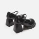 2023 spring new style high heels for women genuine leather retro school style thick heel single shoes black round head Mary Jane shoes Knee-high boots for women, no label version, suitable for petite women, spicy thick-soled elastic boots, height-increasi 2023 spring new style high heels for women genuine leather retro school style thick heel single shoes black round head Mary Jane shoes Knee-high boots for women, no label version, suitable for petite women, spicy thick-soled elastic boots, height-increasi