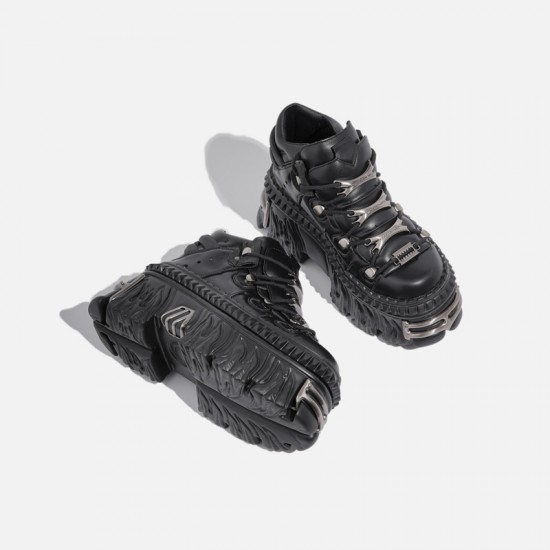 Skinny boots V-cut high boots for women, new autumn and winter style thick-soled high-heel riding boots, black high boots for short women Skinny boots V-cut high boots for women, new autumn and winter style thick-soled high-heel riding boots, black high boots for short women
