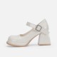 Women's high heels shoes thick heel retro Mary Jane shoes platform sole round head one-strap Japanese JK girl small leather shoes Women's high heels shoes thick heel retro Mary Jane shoes platform sole round head one-strap Japanese JK girl small leather shoes