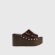 Cross-border foreign trade 2025 new style rivet animal print outdoor beach wood grain thick sole wedge one-strap sandals for men and women Cross-border foreign trade 2025 new style rivet animal print outdoor beach wood grain thick sole wedge one-strap sandals for men and women