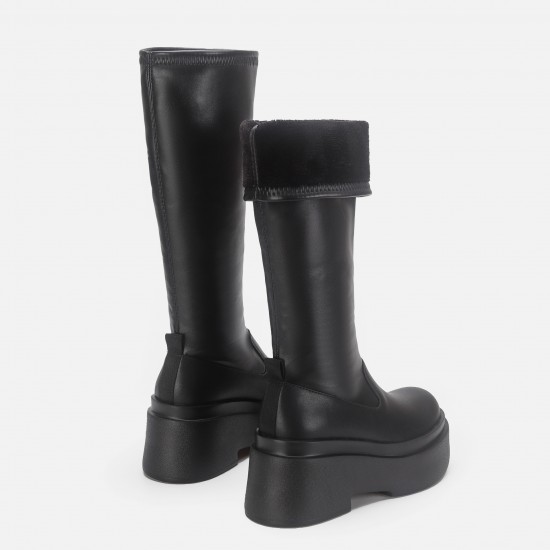 Women's thick-soled loafers, one-step-on, two-wear, platform soles, small leather shoes, height-increasing, British style, single shoes