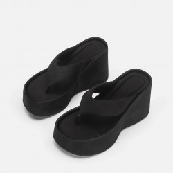 Cross-border foreign trade platform thick sole strappy sandals for women outdoor strappy wedge high heels sandals for women summer