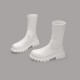 Women's sheepskin retro one-buckle chunky heel high-heeled shoes, spring square-toe Mary Jane shoes, thick-soled, single shoes