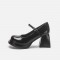 2023 spring new style high heels for women genuine leather retro school style thick heel single shoes black round head Mary Jane shoes Knee-high boots for women, no label version, suitable for petite women, spicy thick-soled elastic boots, height-increasi