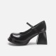 2023 spring new style high heels for women genuine leather retro school style thick heel single shoes black round head Mary Jane shoes Knee-high boots for women, no label version, suitable for petite women, spicy thick-soled elastic boots, height-increasi 2023 spring new style high heels for women genuine leather retro school style thick heel single shoes black round head Mary Jane shoes Knee-high boots for women, no label version, suitable for petite women, spicy thick-soled elastic boots, height-increasi