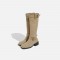 2024 best-selling European and American British style boots for women, thick-soled, height-increasing, short boots, mid-calf boots, back zipper, slimming, knee-high boots