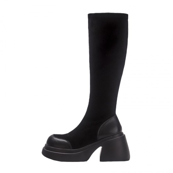 Short boots for small women with high heels, thick sole stretchy boots, height-increasing, leg-hugging, slimming, sweet and cool Martin boots for women, breathable and thin Short boots for small women with high heels, thick sole stretchy boots, height-increasing, leg-hugging, slimming, sweet and cool Martin boots for women, breathable and thin