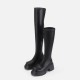 Winter new style thick sole height-increasing short boots for women, thick sole long boots, over-the-knee boots, mid-calf stretchy boots, suede slim boots Winter new style thick sole height-increasing short boots for women, thick sole long boots, over-the-knee boots, mid-calf stretchy boots, suede slim boots