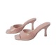 Sheepskin version - Square head toe-exposed sexy outdoor one-strap flip-flops patent leather high heels sandals 2025 summer thin heels Sheepskin version - Square head toe-exposed sexy outdoor one-strap flip-flops patent leather high heels sandals 2025 summer thin heels
