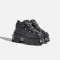 Skinny boots V-cut high boots for women, new autumn and winter style thick-soled high-heel riding boots, black high boots for short women