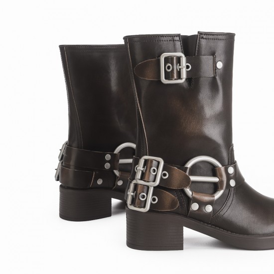 Vintage western cowboy boots riding boots thick heel mid-calf smoke tube boots 2023 new style square head motorcycle boots Vintage western cowboy boots riding boots thick heel mid-calf smoke tube boots 2023 new style square head motorcycle boots