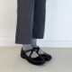 Sheepskin version~ Gentle cross strap soft sole Mary Jane women's shoes retro ballet shoes square head shallow mouth low heel single shoes Sheepskin version~ Gentle cross strap soft sole Mary Jane women's shoes retro ballet shoes square head shallow mouth low heel single shoes