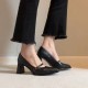 Sweet bowknot elegant pointed-toe thin-heel high-heeled shoes, 2025 new style, height-increasing, slimming, closed-toe sandals Sweet bowknot elegant pointed-toe thin-heel high-heeled shoes, 2025 new style, height-increasing, slimming, closed-toe sandals