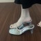 Cross-flower thick-soled EVA foam sandals for women, outdoor 2025 summer new style trendy thick-soled one-strap sandals for women