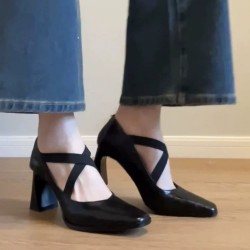 Leather version 2024 new style mules for women, lazy slip-on retro and versatile Birkenstock-style sandals