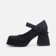 Women's high heels shoes thick heel retro Mary Jane shoes platform sole round head one-strap Japanese JK girl small leather shoes Women's high heels shoes thick heel retro Mary Jane shoes platform sole round head one-strap Japanese JK girl small leather shoes