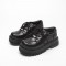 Small leather shoes summer 2021 new style thick sole platform small black shoes for women Japanese large size leather shoes school British style