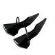 French one-strap buckle thick heel Mary Jane women's shoes pointed head inner height-increasing single shoes shallow mouth elegant commuting high heels shoes French one-strap buckle thick heel Mary Jane women's shoes pointed head inner height-increasing single shoes shallow mouth elegant commuting high heels shoes