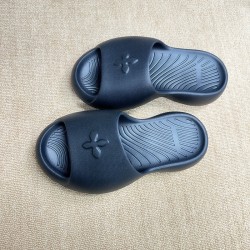 2025 new style cross flower thick sole flip-flops for women summer outdoor beach high heels stepping sensation EVA one-strap sandals