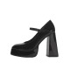 Mary Jane high heels for women, 2023 new style, black retro punk small leather shoes, strappy buckle, round head single shoes Mary Jane high heels for women, 2023 new style, black retro punk small leather shoes, strappy buckle, round head single shoes