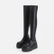 French thick heel Mary Jane high heels for women, single shoes, bridesmaid, square head, strappy buckle, platform sole