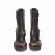 Vintage western cowboy boots riding boots thick heel mid-calf smoke tube boots 2023 new style square head motorcycle boots Vintage western cowboy boots riding boots thick heel mid-calf smoke tube boots 2023 new style square head motorcycle boots