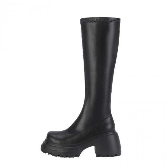 Winter new style thick sole height-increasing short boots for women, thick sole long boots, over-the-knee boots, mid-calf stretchy boots, suede slim boots Winter new style thick sole height-increasing short boots for women, thick sole long boots, over-the-knee boots, mid-calf stretchy boots, suede slim boots