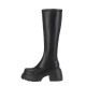 Winter new style thick sole height-increasing short boots for women, thick sole long boots, over-the-knee boots, mid-calf stretchy boots, suede slim boots Winter new style thick sole height-increasing short boots for women, thick sole long boots, over-the-knee boots, mid-calf stretchy boots, suede slim boots