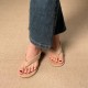Cross-border foreign trade 2025 summer round head wedge strappy women's sandals casual and fashionable high heels flip-flops Cross-border foreign trade 2025 summer round head wedge strappy women's sandals casual and fashionable high heels flip-flops