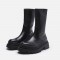 Women's sheepskin retro one-buckle chunky heel high-heeled shoes, spring square-toe Mary Jane shoes, thick-soled, single shoes