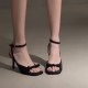 Bowknot French exquisite sandals thin heel high-end Roman shoes ankle strap black high heels shoes for women summer Bowknot French exquisite sandals thin heel high-end Roman shoes ankle strap black high heels shoes for women summer